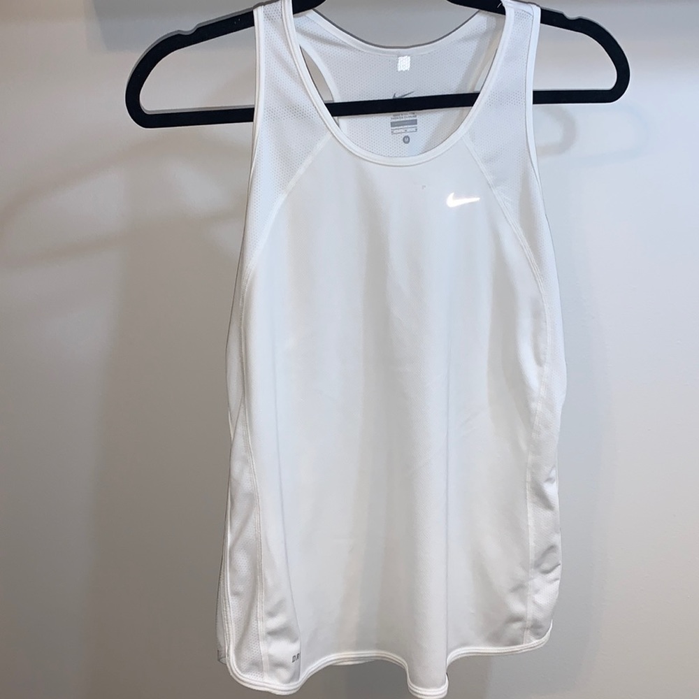 White Nike Dri Fit Tank